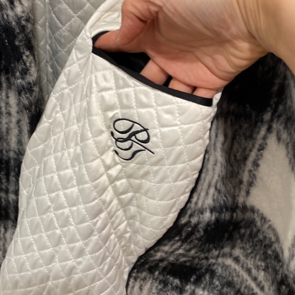 **NWOT ** Pink Tartan Plaid Double Breasted Coat - Picture 14 of 17